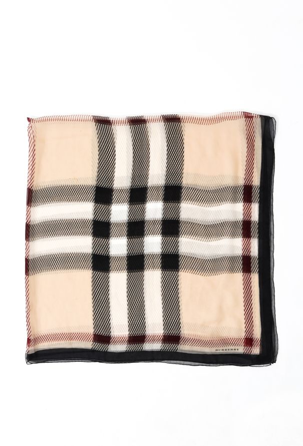 Burberry Classic Print Check Silk Scarf - 5