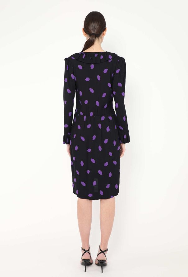 Saint Laurent Vintage Printed Crêpe Dress - 4