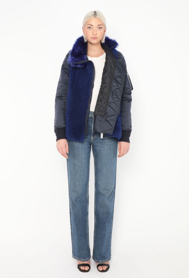 Sacai F/W 2021 Fleece Bomber Jacket - 4