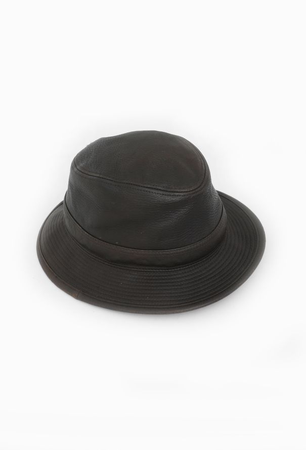 Hermès Vintage Clémence Leather Hat - 5