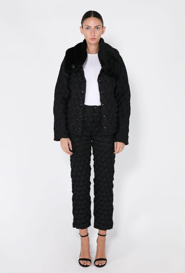 Issey Miyake Cratered Faux Fur Jacket Ensemble, F/W 2000 - 4