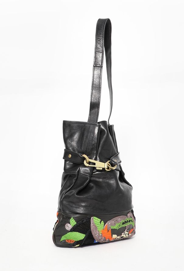 Chloé Embroidered Joan Bucket Bag - 2