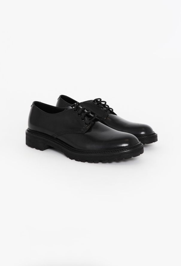 Saint Laurent Laced Calfskin Derbies - 3