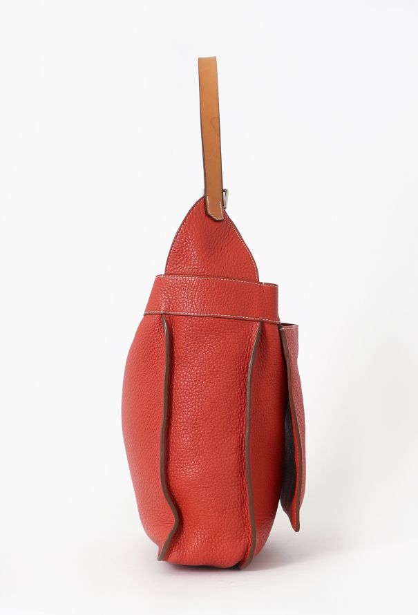 Hermès Orange Clémence Marwari Bag - 4