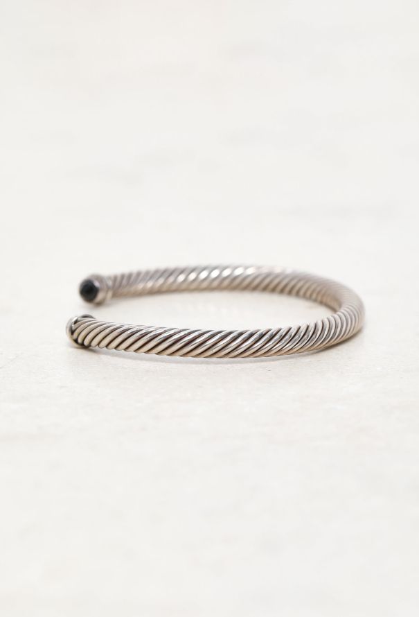 David Yurman Sterling Silver, Diamond & Onyx Classic Cable Bracelet - 4