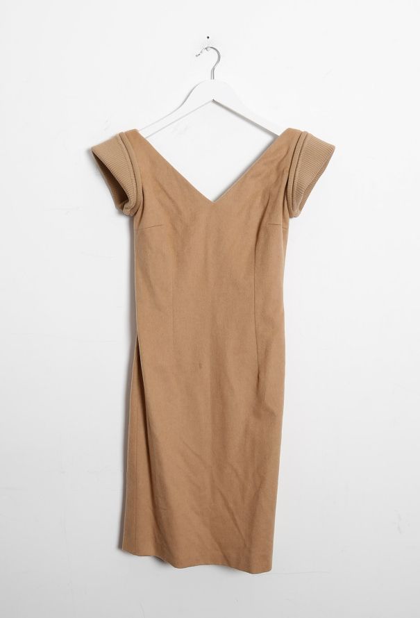 Dior 2009 Button Down Camel Dress - 9