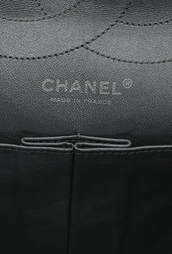 Chanel Silver Metallic 2.55 Maxi Flap Bag - 12