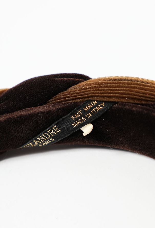 Exquisite Vintage Alexandre de Paris Velvet Pleated Headband - 5