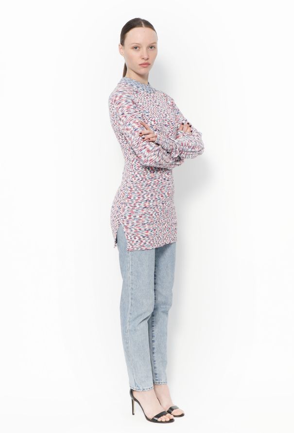 Céline 2014 Ribbed Knit Sweater Red, white & blue - 3