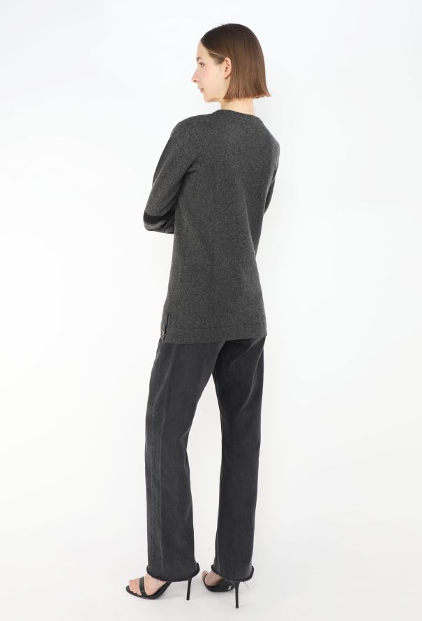Chanel '80s Scottish Grey Cashmere Sweater - 4