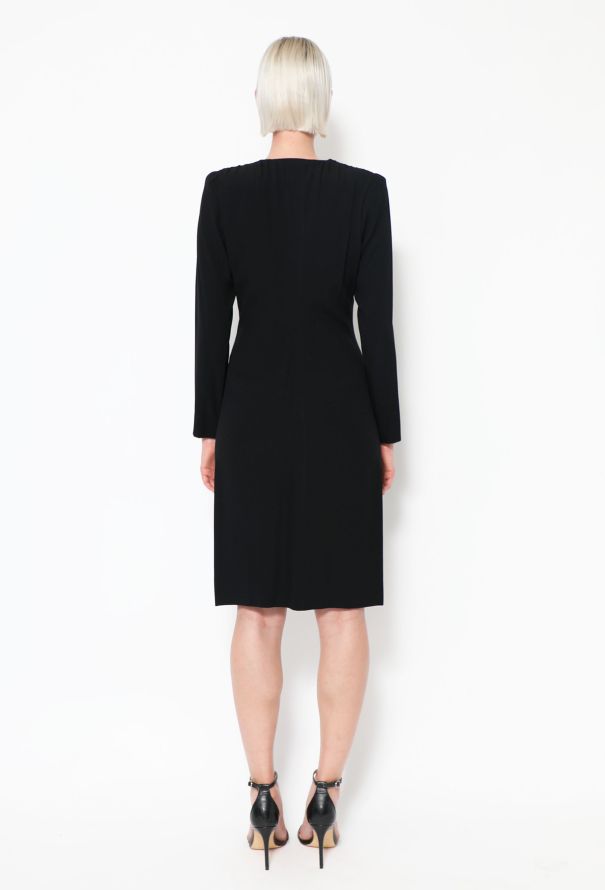 Saint Laurent RARE F/W 1983 Strass Ruched Dress - 4