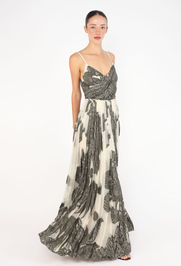 Dior Leaf Printed Silk Gown, Resort 2020 - 4
