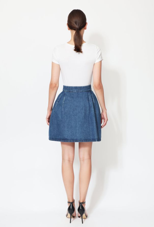 Chanel 2020 Denim 'CC' Skater Skirt - 3