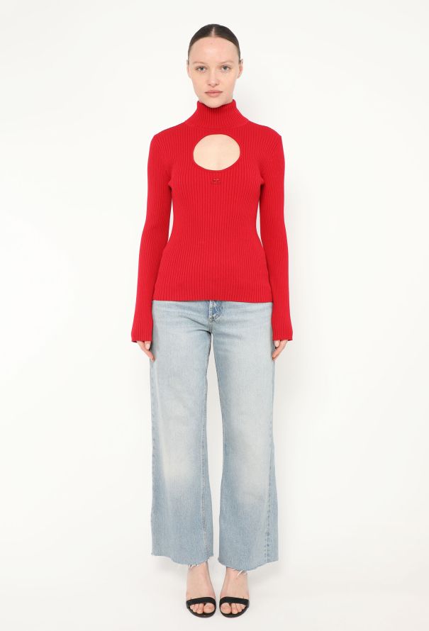 Courrèges 2023 Cut-Out Ribbed Turtleneck - 2
