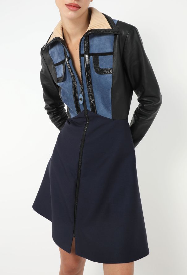 Louis Vuitton F/W 2014 Leather Trim Mod Dress - 4