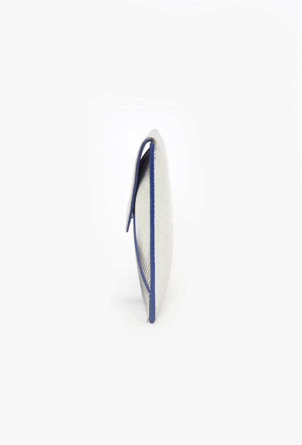 Louis Vuitton Silver Epi Envelope Pouch with Blue Trim - 5