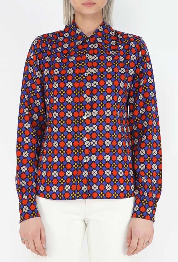Saint Laurent ICONIC Fall 1971 Printed Crêpe Blouse - 1