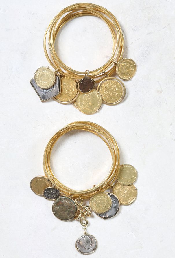 Vintage Fine Jewelry Set of 16 Coin Charm Bracelets, owned by Elizabeth Taylor - 5