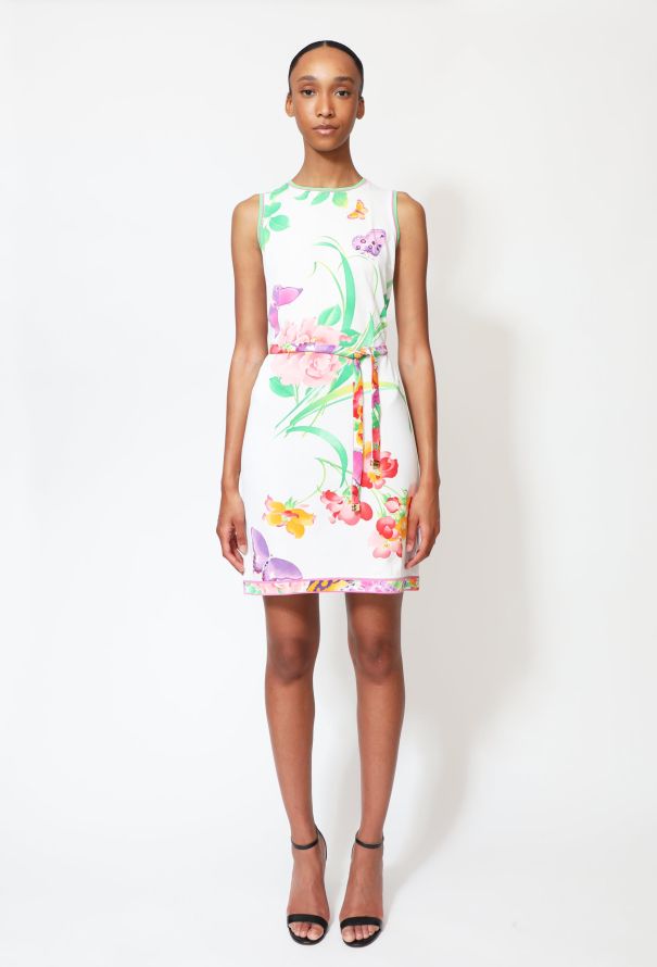 Exquisite Vintage Leonard Floral Belted Day Dress - 1