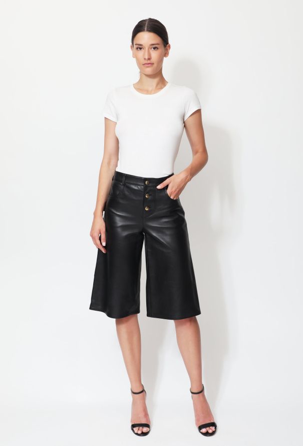 Bottega Veneta S/S 2020 Lambskin Leather Shorts - 1
