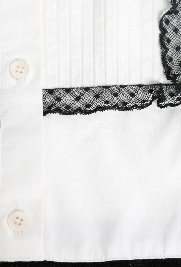 Valentino Poplin Dotted Lace Shirt Dress - 6