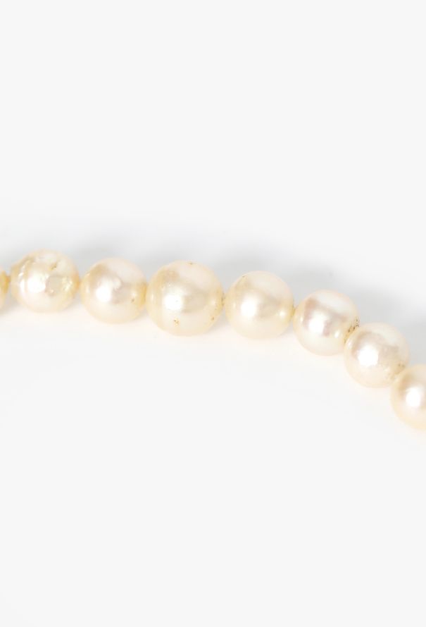 Vintage Fine Jewelry Cultured Pearl Necklace with Diamond Clasp, 1950s - 3