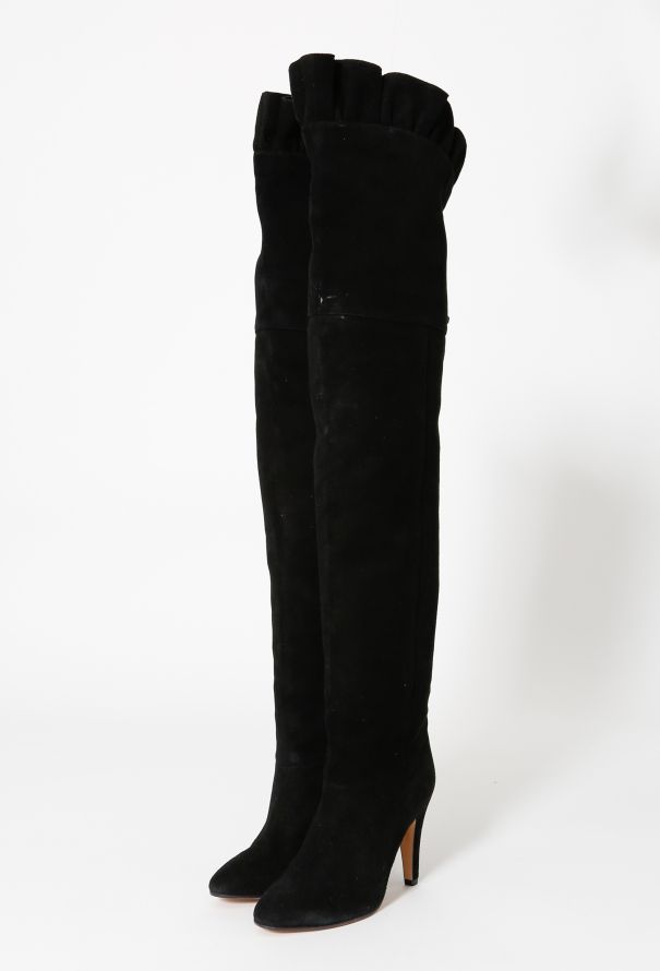 Chloé F/W 2009 Ruffled Over-Knee Boots - 6