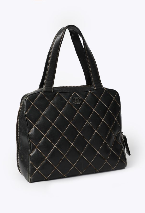 Chanel Vintage Wild Stitch Bowling  Bag - 2