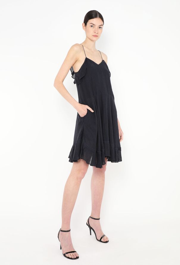 Chloé Ruffled Linen Slip Dress - 4