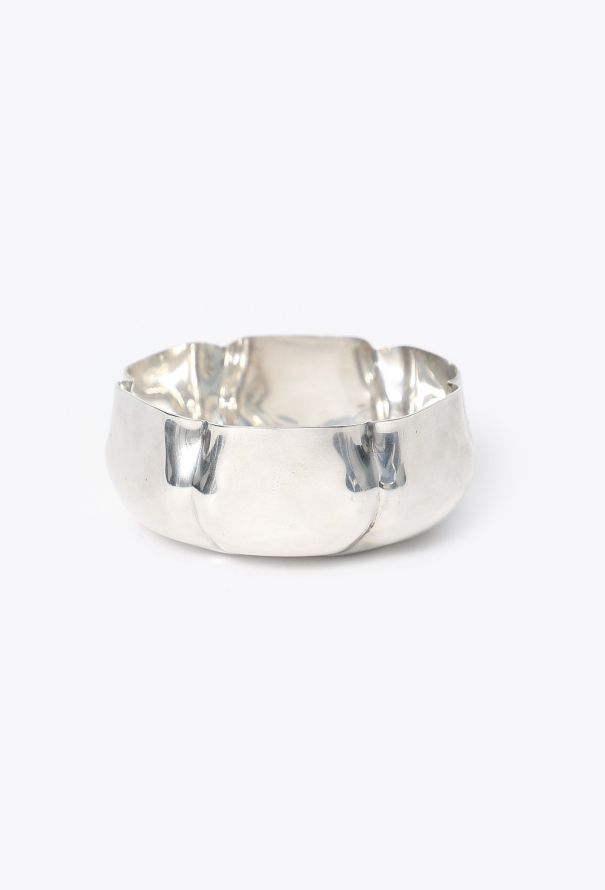 Dior '70s Scalloped Silver Vide Poche - 1