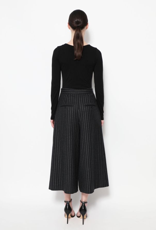 Saint Laurent Pinstripe Midi Culottes - 4