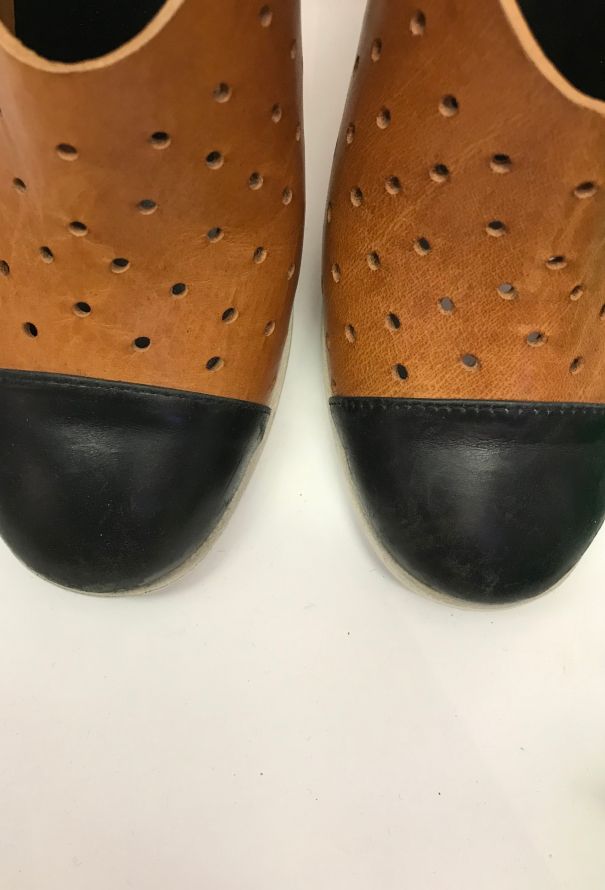 Céline Tricolor Perforated Pumps - 12