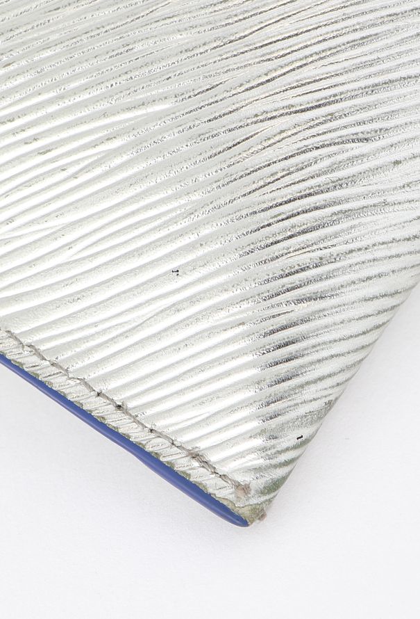 Louis Vuitton Silver Epi Envelope Pouch with Blue Trim - 8
