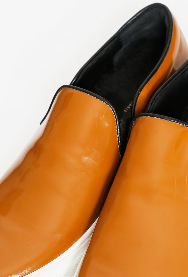 Céline 2014 Patent Slip-On Sneakers Cognac - 8