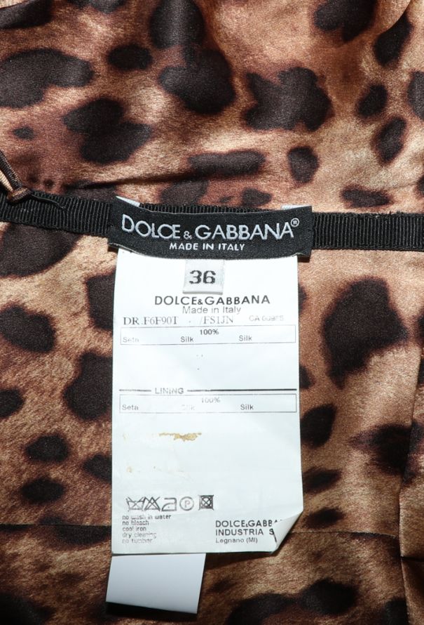 Dolce & Gabbana Leopard Silk Bustier Dress, Early 2000s - 6