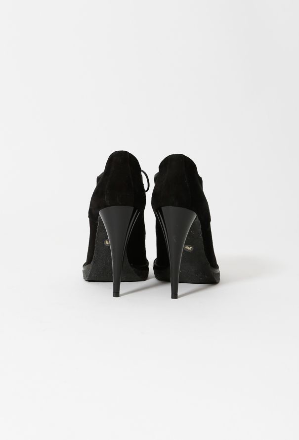 Balenciaga Lace-Up Suede Booties - 5