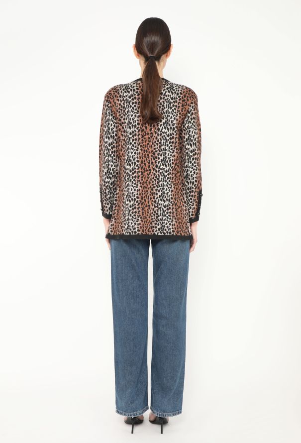 Saint Laurent 1995 Leopard Knit Cardigan - 4