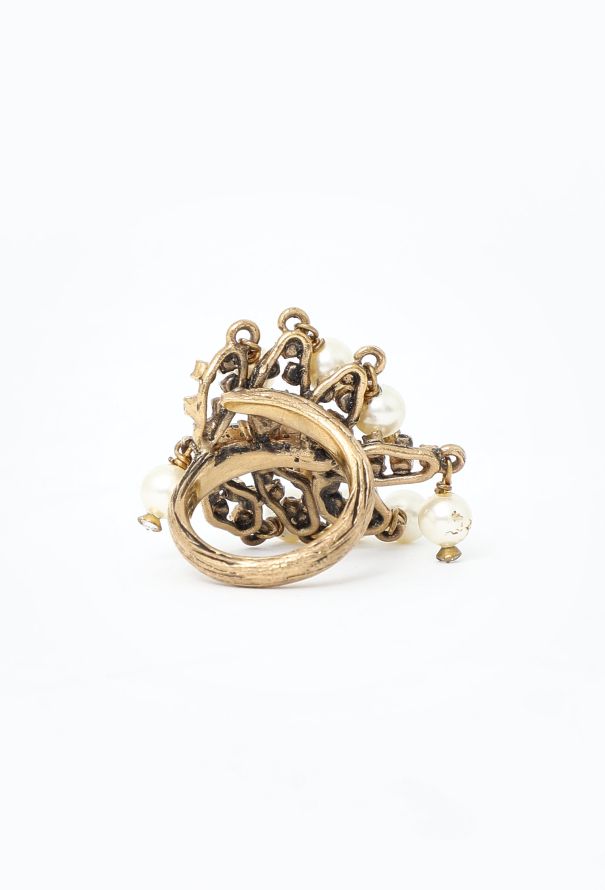 Balenciaga Edition F/W 2008 Pearl Leaf Ring - 6