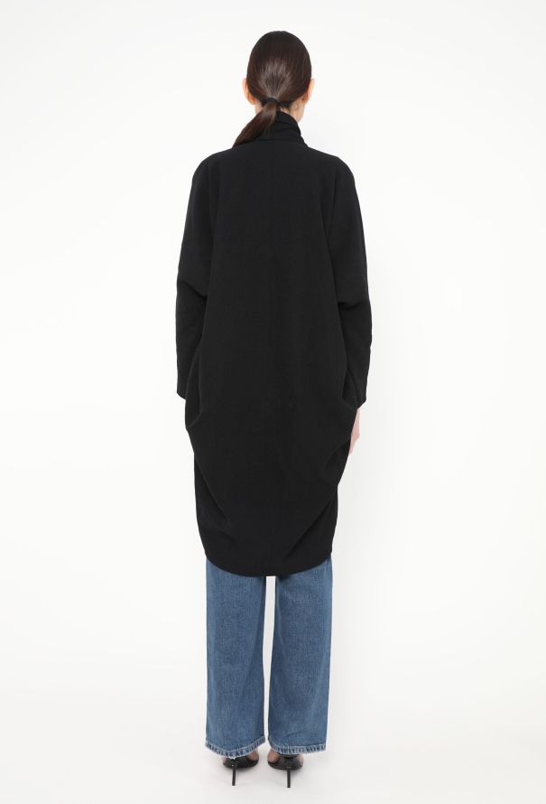 Rick Owens Draped Crêpe Shawl Coat - 5