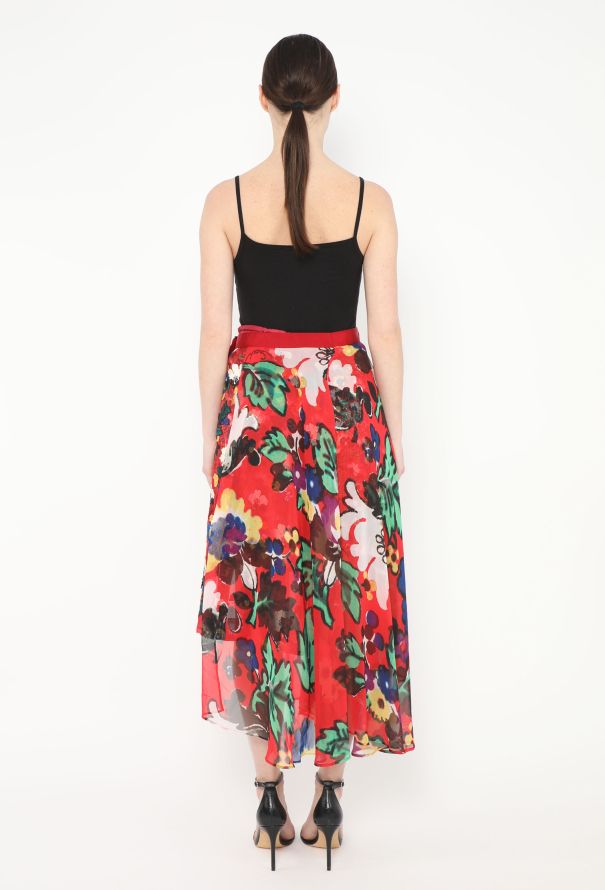 Sacai S/S 2018 Chiffon Wrap Skirt - 5