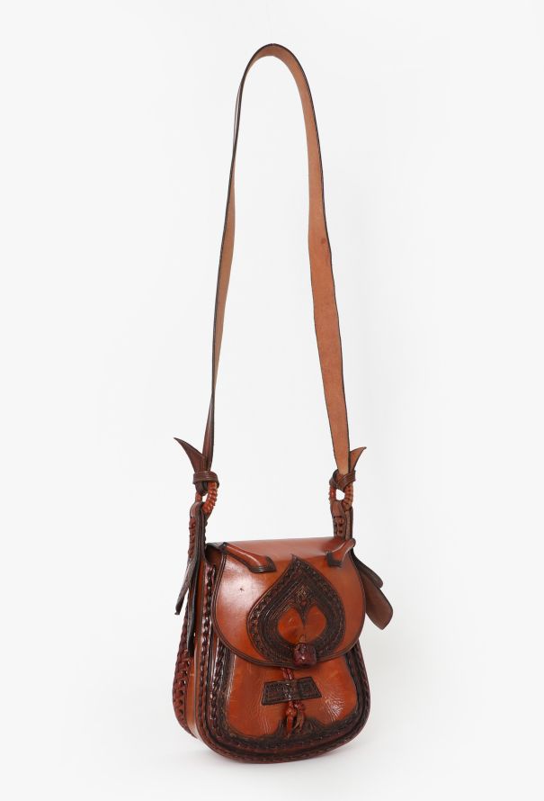 World Treasures Spanish Hand Tooled Leather Bag - 2