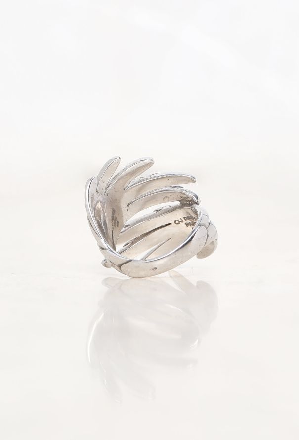 Vintage Fine Jewelry O.J. Perrin Silver Wing Ring - 7