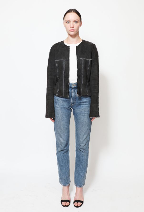 Chanel F/W 1999 Suede Shearling Jacket - 2