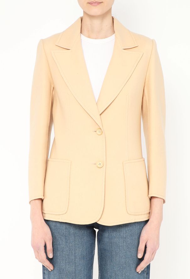 Céline Vintage Notched Twill Blazer - 4