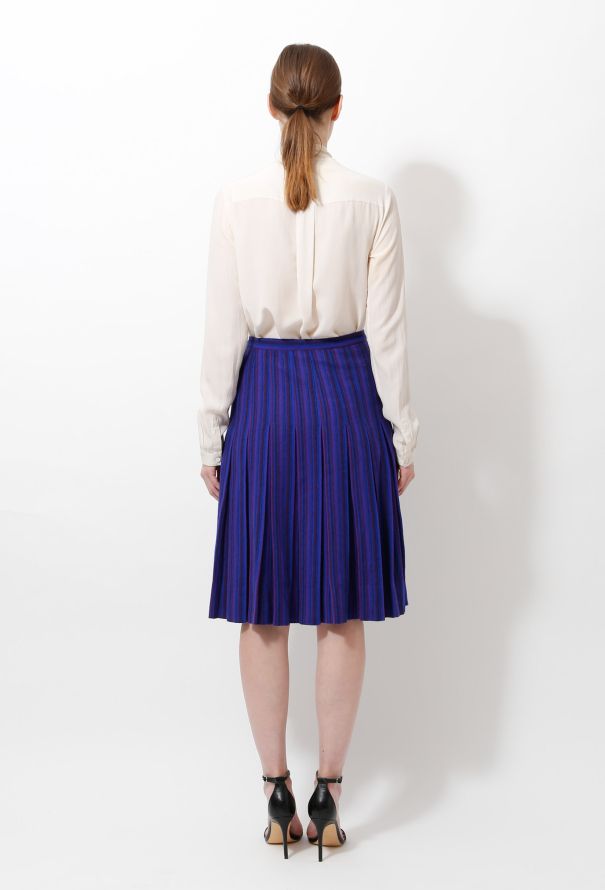Givenchy 80s Striped Pleated Skirt - 5