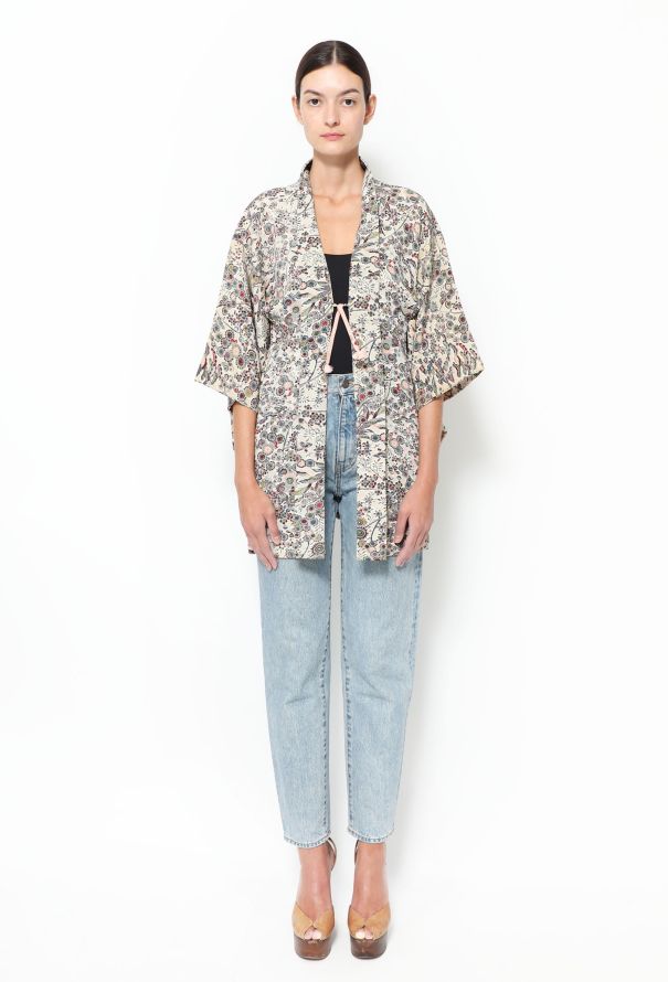 World Treasures Authentic Botanic Jacquard Kimono - 4