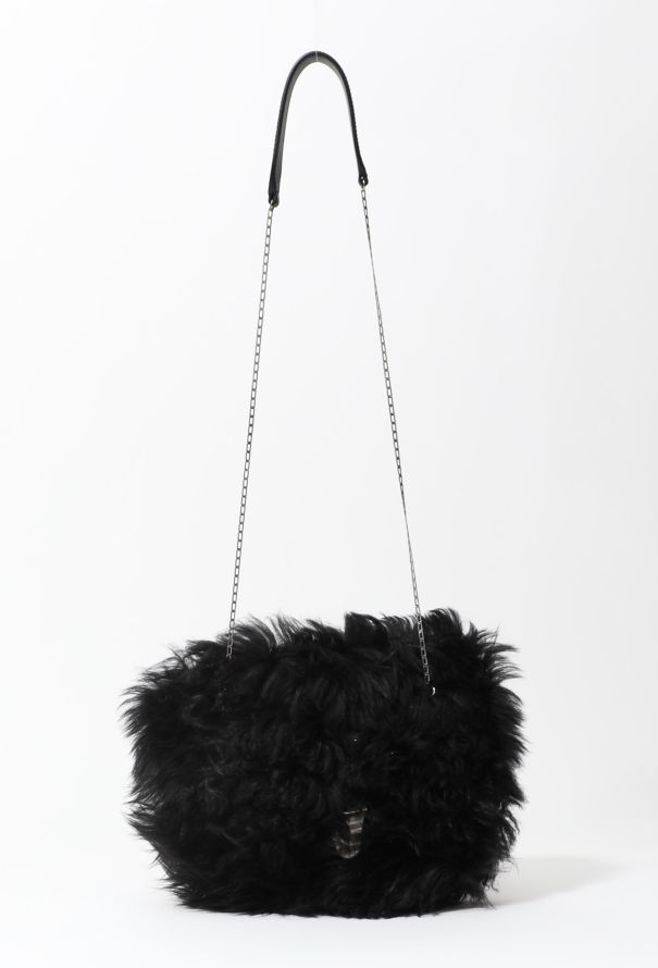 Céline Shearling Chainlink Flap Bag - 1