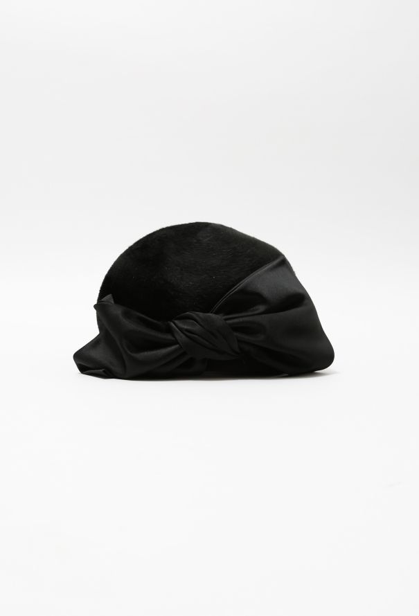 Schiaparelli Fur Bow Hat - 1