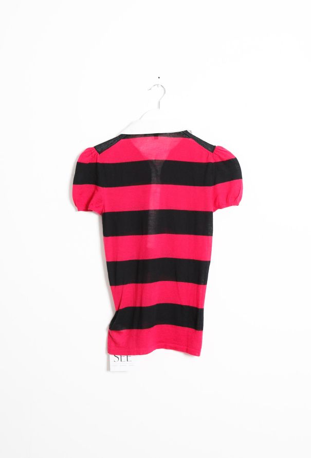 Gucci S/S 2006 Striped Cashmere Polo Top - 11