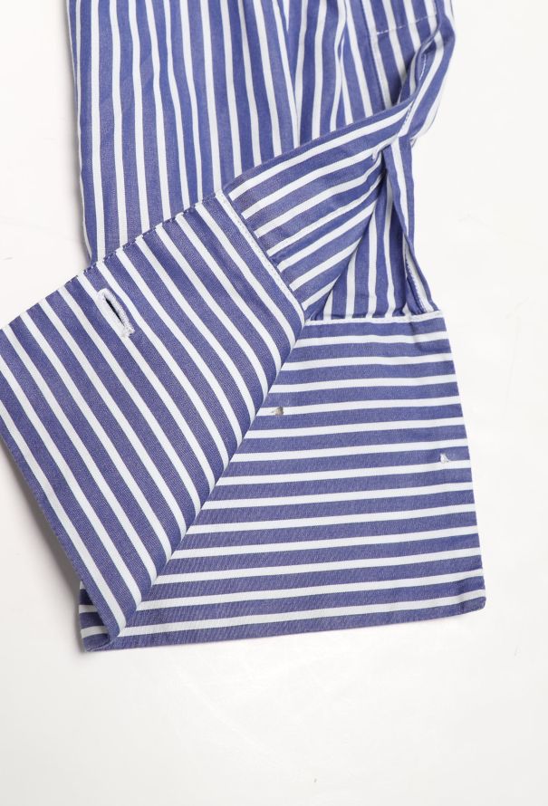 Valentino Collarless Striped Cotton Tunic - 7